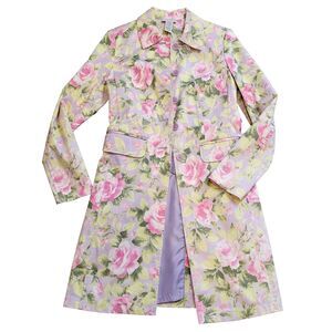 JACLYN SMITH floral spring coat pastel easter blazer jacket pink lilac S